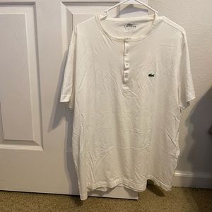 Men Lacoste short sleeve with buttons XXL France 7 men Henley neck